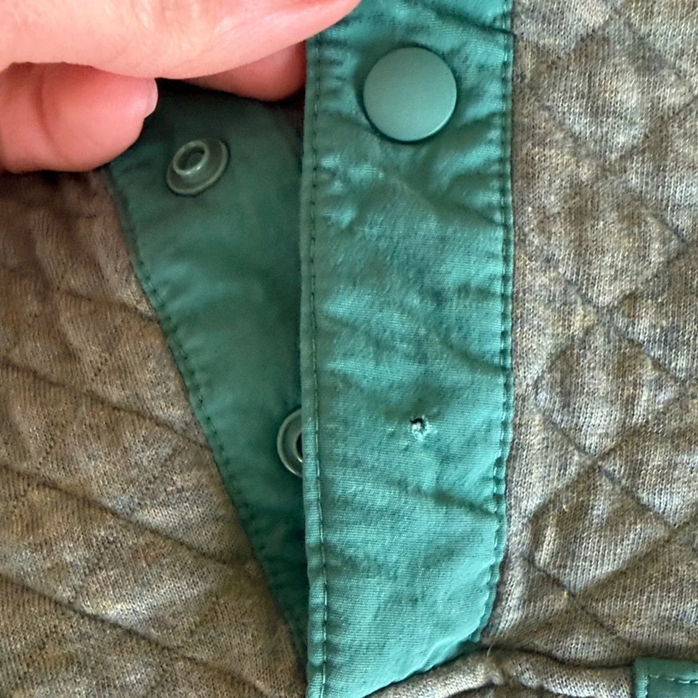 Patagonia Quilted Snap-Front Pullover Sweater in green - Picture 7 of 7